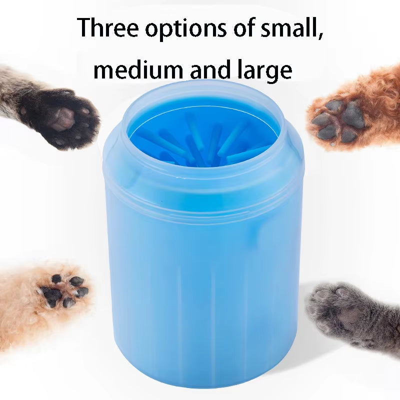 Portable Dog Paw Cleaner with Soft Silicone Combs - Efficient Outdoor Pet Foot Washing Solution