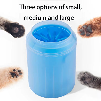 Portable Dog Paw Cleaner with Soft Silicone Combs - Efficient Outdoor Pet Foot Washing Solution
