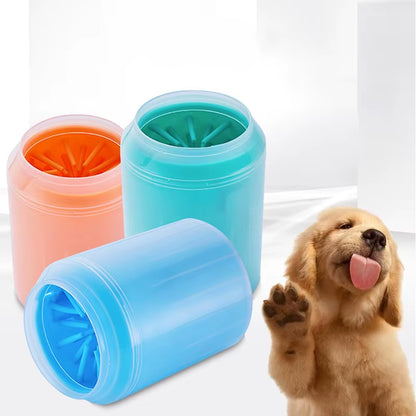 Portable Dog Paw Cleaner with Soft Silicone Combs - Efficient Outdoor Pet Foot Washing Solution