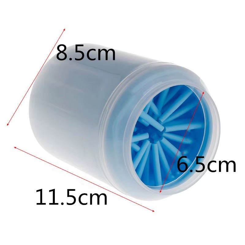 Portable Dog Paw Cleaner with Soft Silicone Combs - Efficient Outdoor Pet Foot Washing Solution