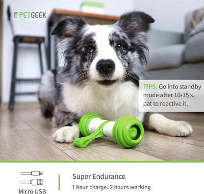 Interactive Motion-Activated Dog Toy - USB Rechargeable Electronic Bone for Medium to Large Dogs, Designed to Alleviate Boredom and Enhance Stimulation (Green)