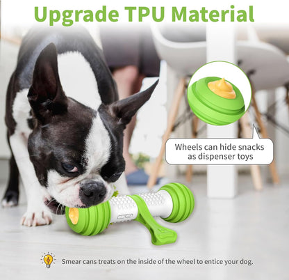 Interactive Motion-Activated Dog Toy - USB Rechargeable Electronic Bone for Medium to Large Dogs, Designed to Alleviate Boredom and Enhance Stimulation (Green)