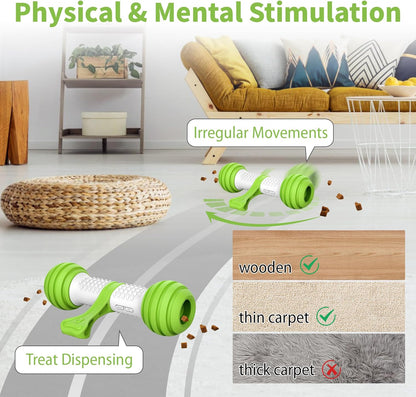 Interactive Motion-Activated Dog Toy - USB Rechargeable Electronic Bone for Medium to Large Dogs, Designed to Alleviate Boredom and Enhance Stimulation (Green)