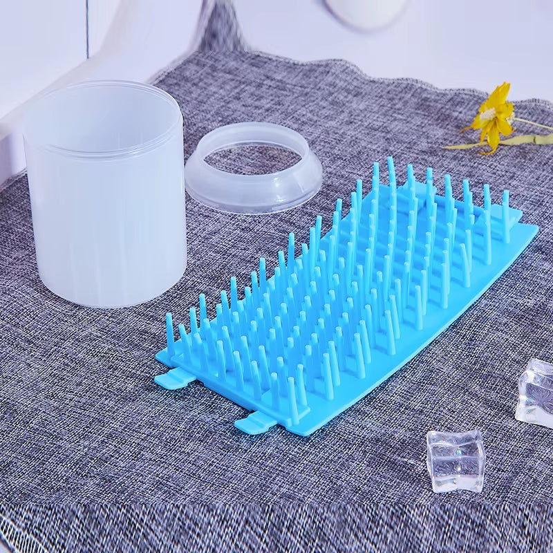 Portable Dog Paw Cleaner with Soft Silicone Combs - Efficient Outdoor Pet Foot Washing Solution