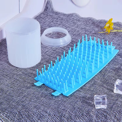 Portable Dog Paw Cleaner with Soft Silicone Combs - Efficient Outdoor Pet Foot Washing Solution